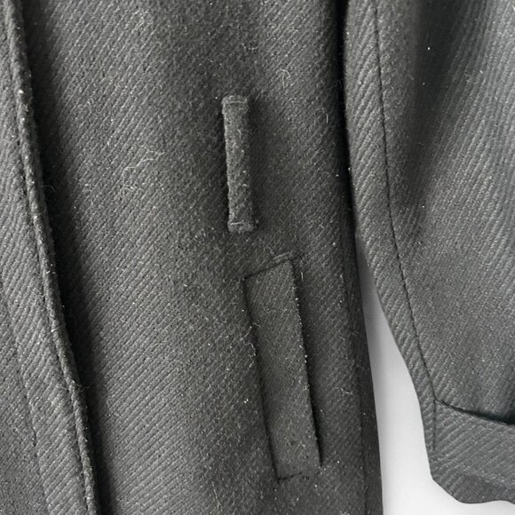 Women Black Wool Blend Coat Old Navy Small - Picture 3 of 4